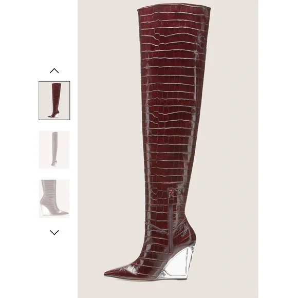 Stuart Weitzman LUCITE 100 WEDGE BOOT - Picture 6 of 12